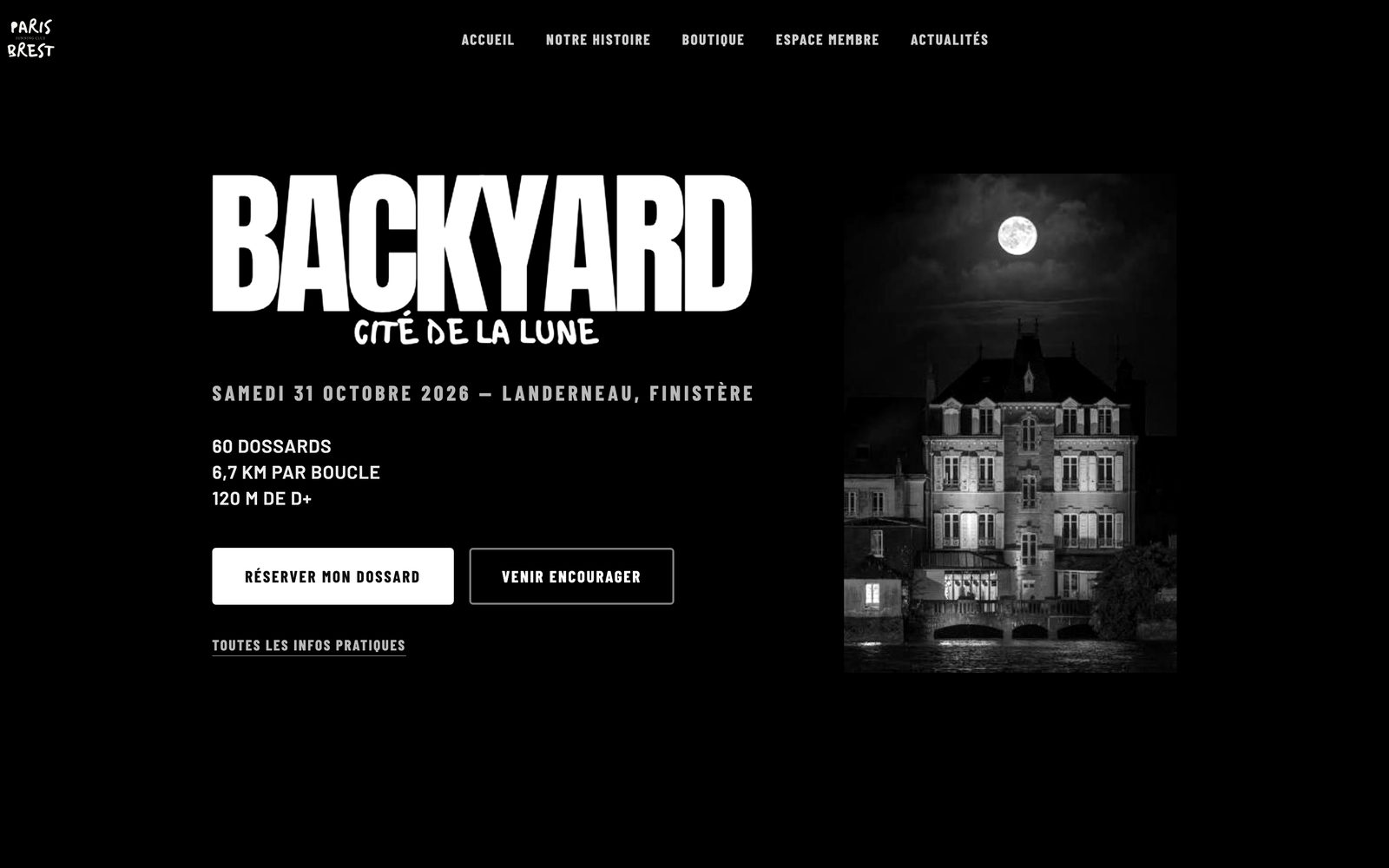 Aperçu de la page de la Backyard de la Cité de la Lune